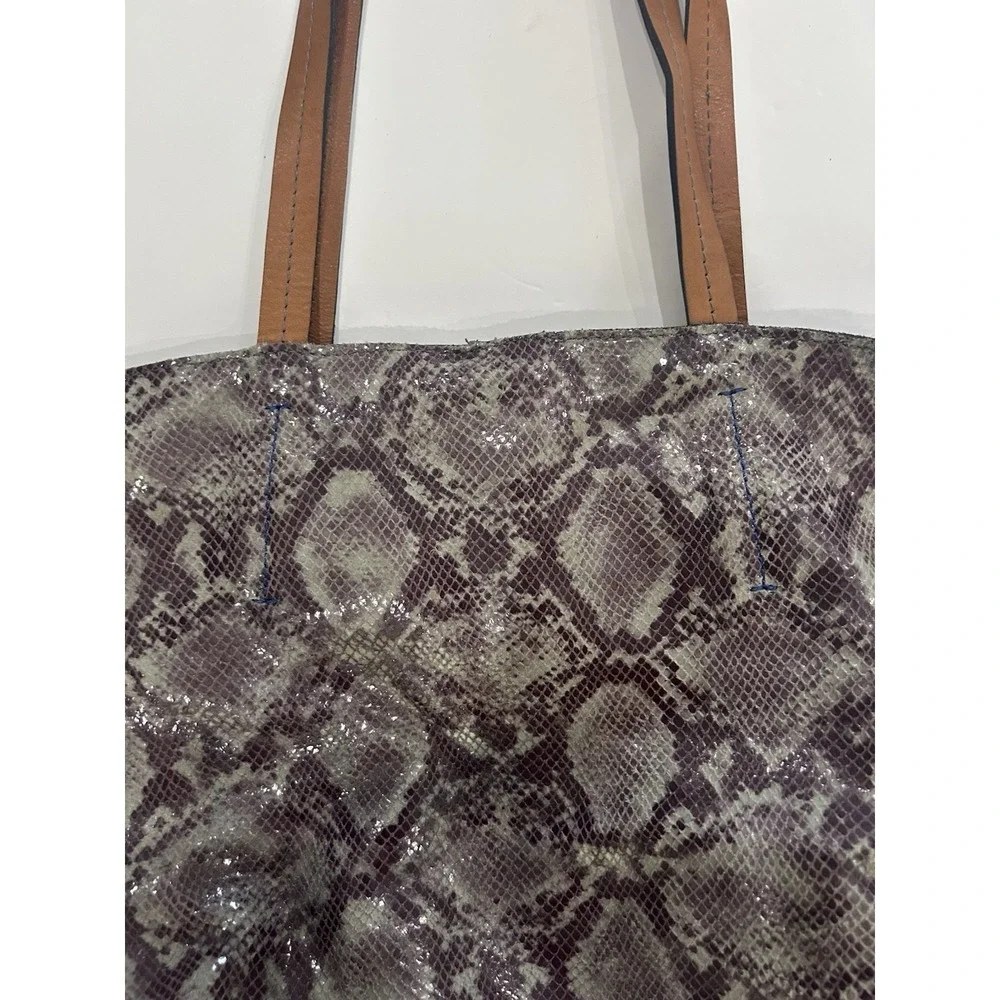 Patricia Nash Italian Leather‎ Cobalt Blue Pouch Wallet Matches Snake Print Tote